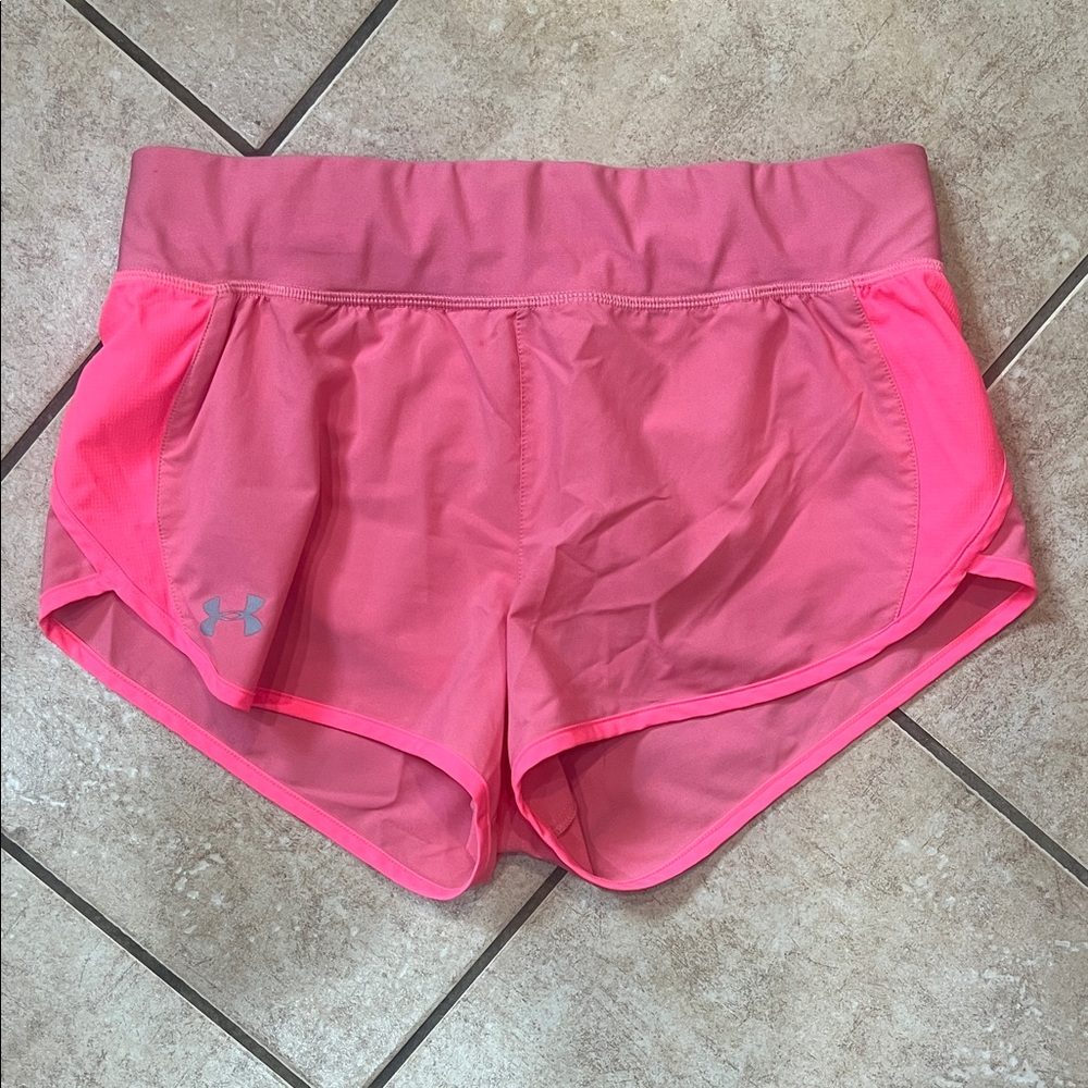 Women’s Under Armour Bright Pink SpeedPocket Shorts